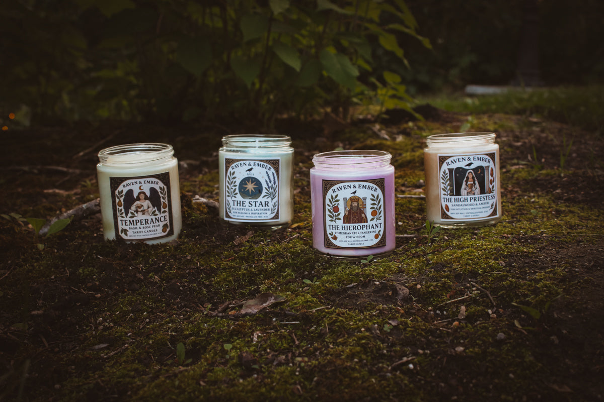 The Hierophant Tarot Candle | Pomegranate Tangerine 8oz