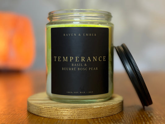 Temperance Tarot Candle | Basil & Bosc Pear 8oz