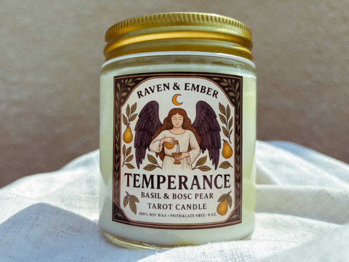 Temperance Tarot Candle | Basil & Bosc Pear 8oz