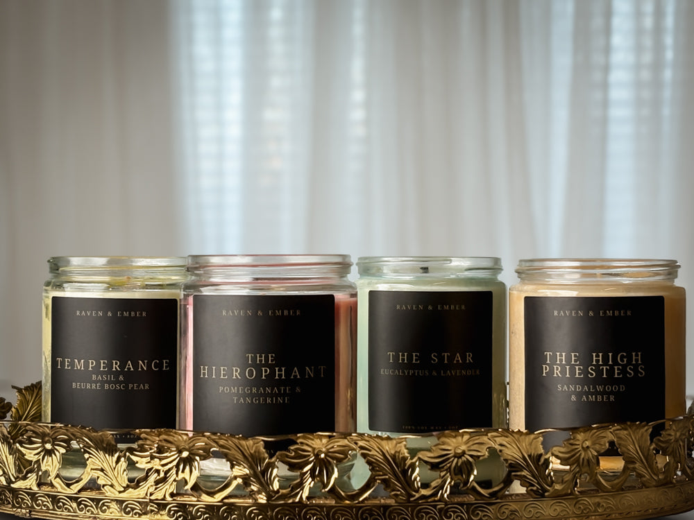 The Hierophant Tarot Candle | Pomegranate Tangerine 8oz