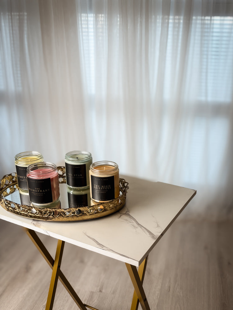 Temperance Tarot Candle | Basil & Bosc Pear 8oz