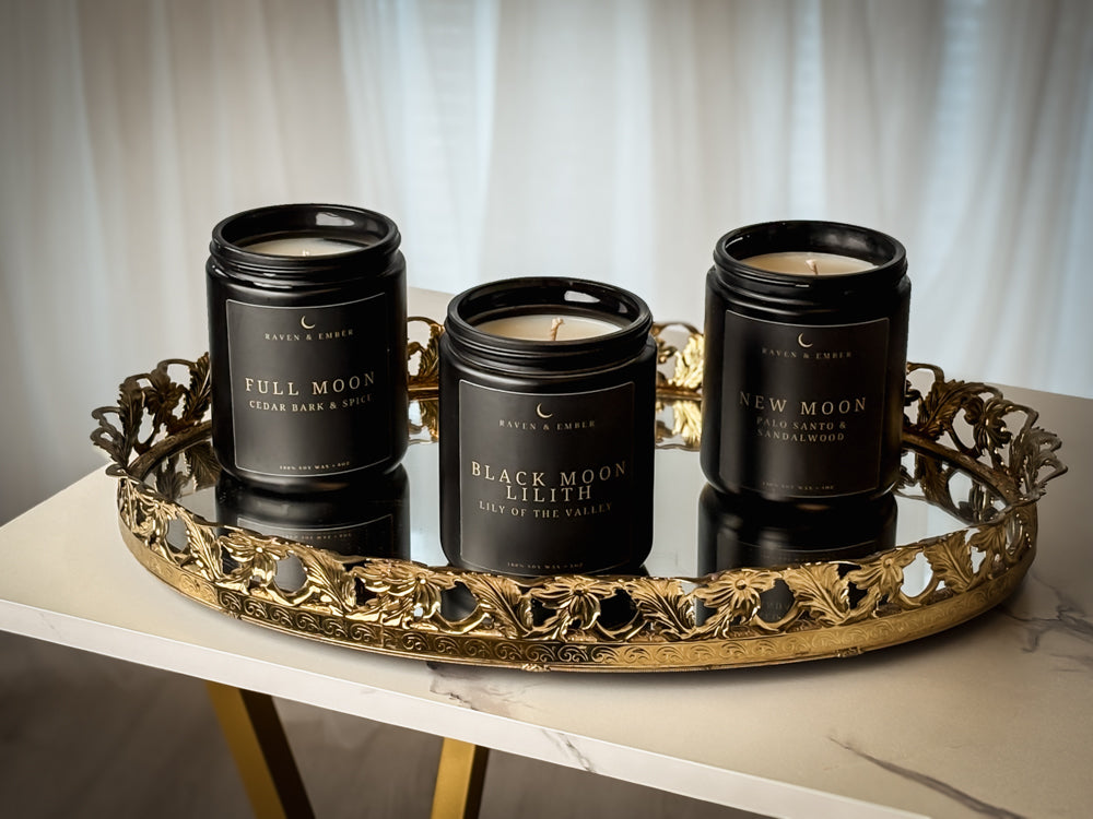Black Moon Lilith | Lily of the Valley | Shadow Work 8oz Soy Candle