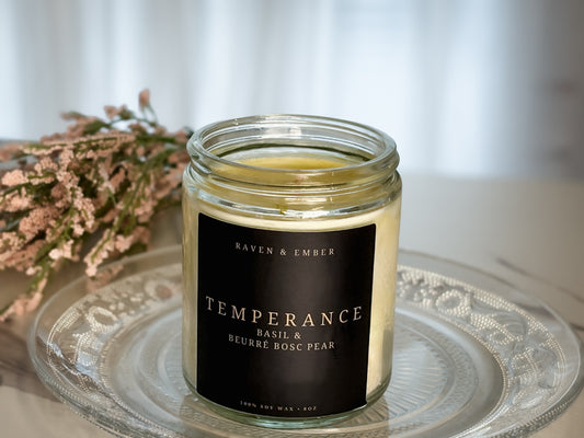 Temperance Tarot Candle | Basil & Bosc Pear 8oz