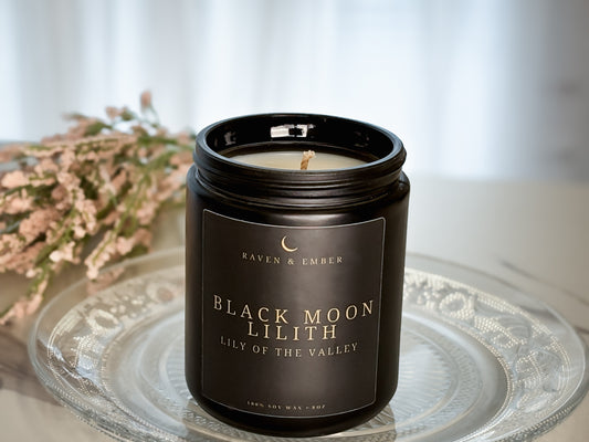 Black Moon Lilith | Lily of the Valley | Shadow Work 8oz Soy Candle