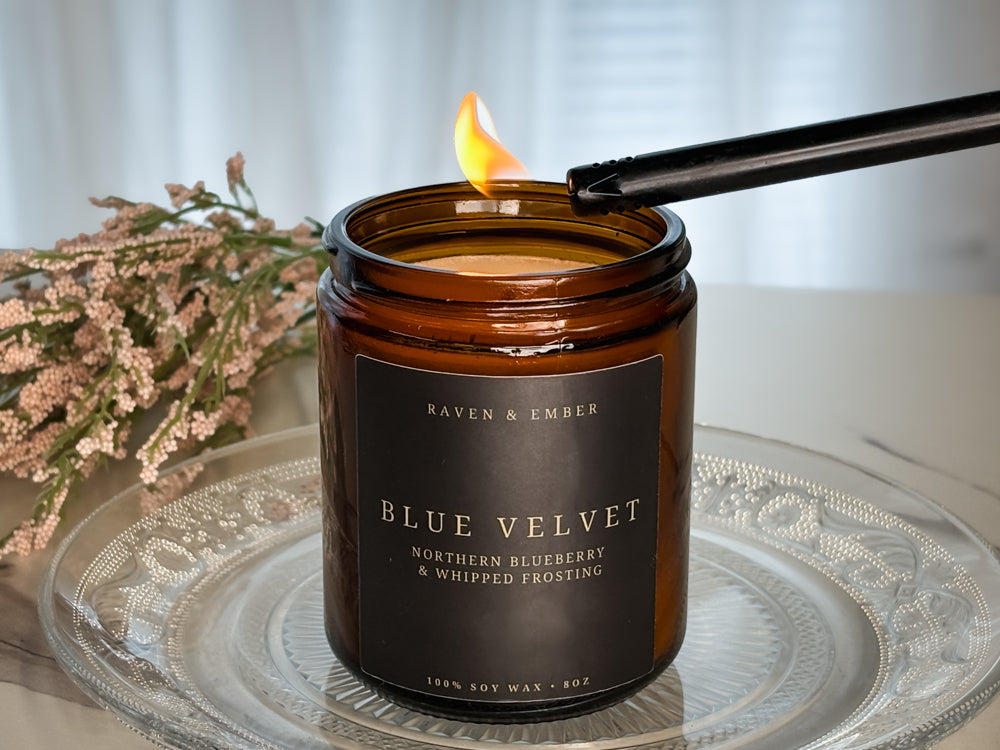 Blue Velvet | Wild Blueberry & Whipped Frosting Soy Candle | 8 oz