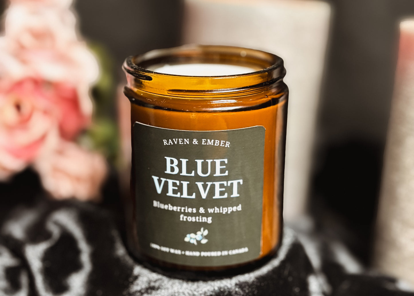 Blue Velvet | Wild Blueberry & Whipped Frosting Soy Candle | 8 oz