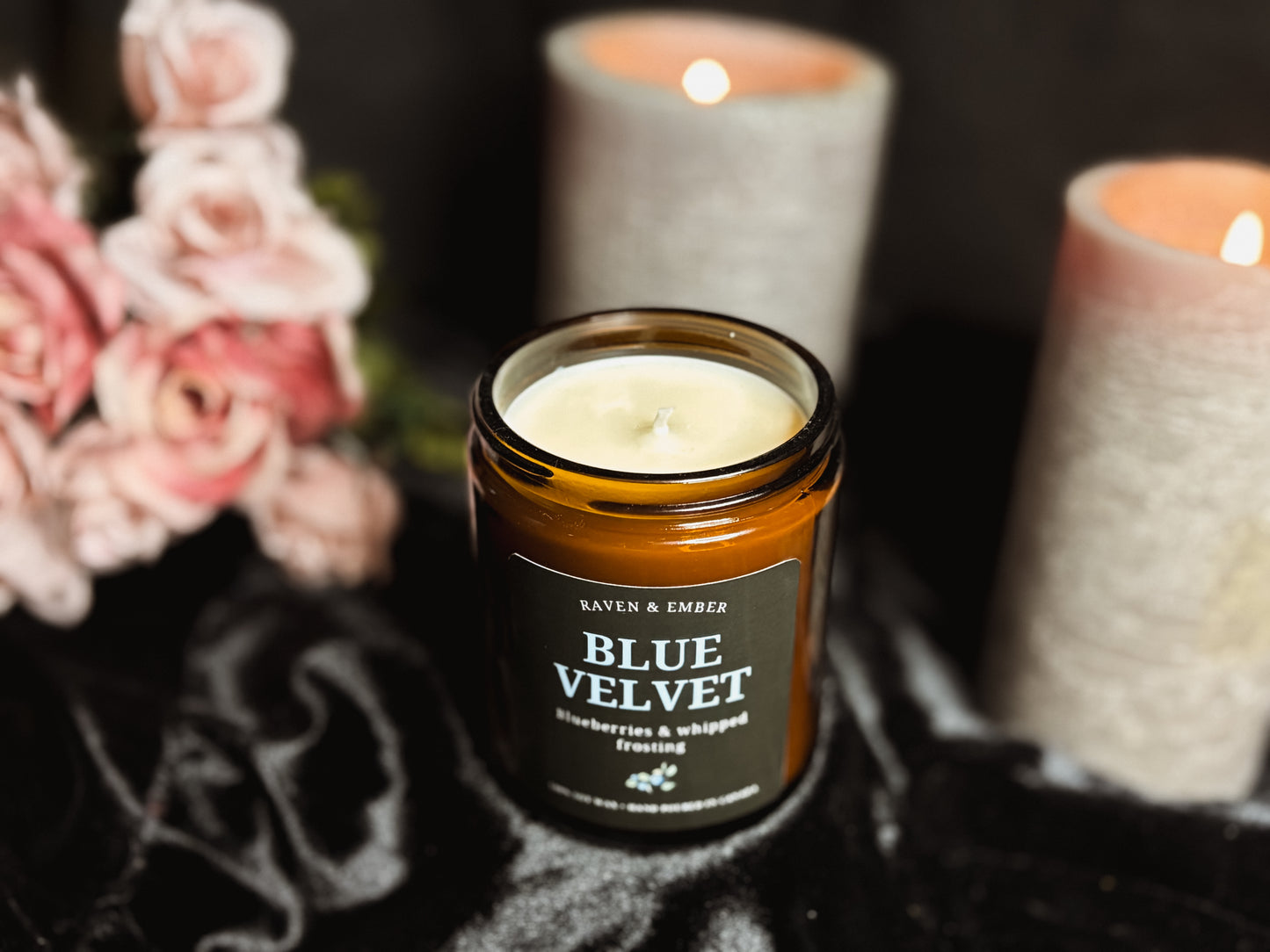 Blue Velvet | Wild Blueberry & Whipped Frosting Soy Candle | 8 oz